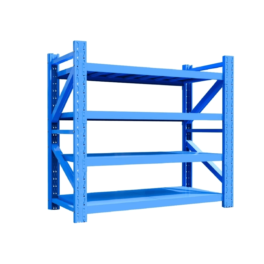 ชั้นวางของโล่ง 4 ชั้น ELIFE 200X200X60 ซม. สีน้ำเงิน หนาพิเศษ_0